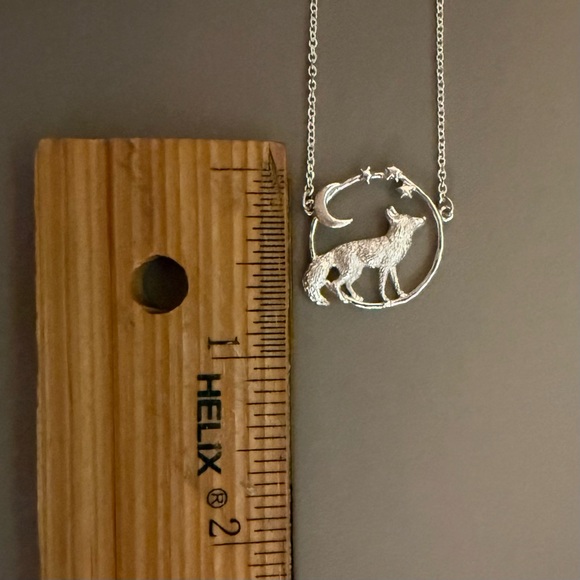 Lucy Stopes Roe Stargazing Fox Sterling Silver Necklace 🦊⭐️🌙 - Picture 8 of 10